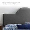 Modway Dawn Performance Velvet Headboard, Twin, Charcoal