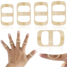 Rimoev 5 PCS Finger Splints Kit, Plastic Finger Splint Pinky, Waterproof Thumb Support Brace for Trigger Finger,Mallet Fingers, Arthritis Finger, Ring Splints for Middle/Pinky/Index (9,10,11,12,13)