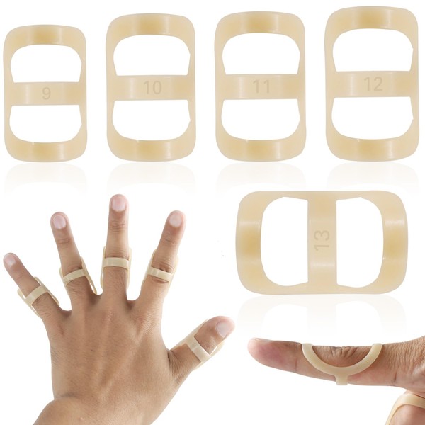 Rimoev 5 PCS Finger Splints Kit, Plastic Finger Splint Pinky,