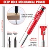 Hiboom 3 Pack Solid Carpenter Pencil with Pencil Cap and