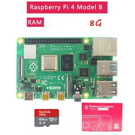 DIGISHUO Raspberry Pi 4B Model B 8GB RAM DIY Kit Case Fan SD Card Micro-SD HDMI (8G Module 8 in 1 Kit)