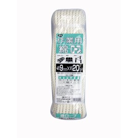 Yutaka Make WRC-2 Cotton Work Rope, 0.4 inches (9 mm) x 66.6 ft (20 m)