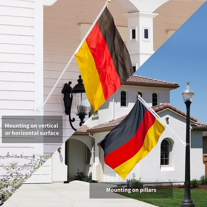 NQ Adjustable Flag Holder, 2.5 cm Diameter, Bracket for Flagpole,