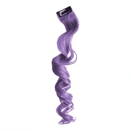 Stasia Street 20-Inch Curly Clip-On Strands Korean Synthetic Breatheable Hair Extensions for Women Natural Looking Instant Style, Volume & Length - Argyle Purple