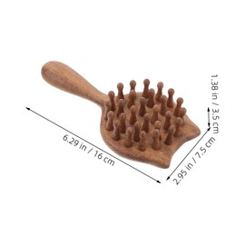 Baluue 2pcs Cat-shaped Wooden Scalp Comb Wide Tooth Hair Comb for Detangling Portable and Scalp Massage Tool for All Hair Types