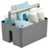 mDesign Plastic Shower Caddy Storage Organizer Utility Tote, Divided Basket