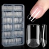 AILLSA Short Square Nail Tips Full Cover Clear 1 Fl