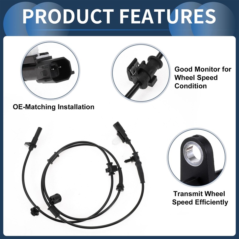 INFINAUTO ABS Wheel Speed Sensor Rear Right ABS Sensor Anti-lock
