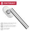 Stainless Steel Door Fitting, Door Handle on Round Rosette
