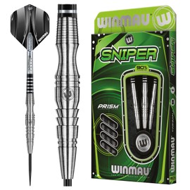 WINMAU Sniper 25 Gram Professional Tungsten Darts with Flights and Stems (Shafts