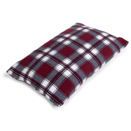 Hay Flower Cushion 30 x 20 cm Flannel Chequered Red + Organic Lining Contents: Hay Flowers 100% Natural