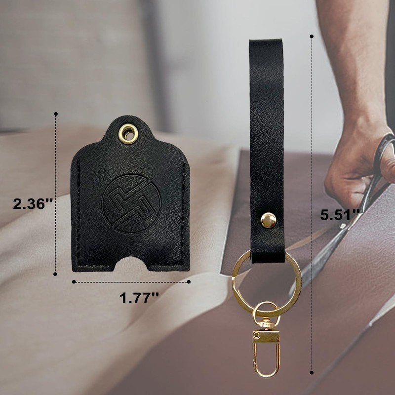 KARENSKEYS Handmade Leather Car Key Cover, Broken Loop Replacement, Sleeve