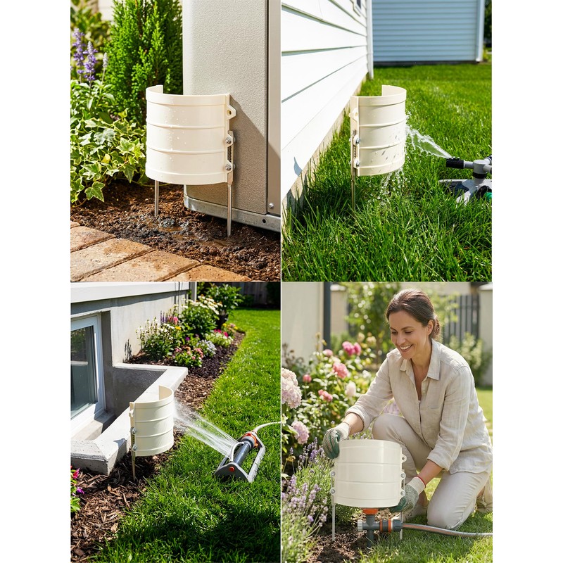 2 Pcs Sprinkler Guard, White Giant Yard Shield, Irrigation Splash