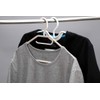Higher Hangers Vertical-Space-Saving Clothes Hangers, 40-Packs Heavy-Duty White Tube Plastic