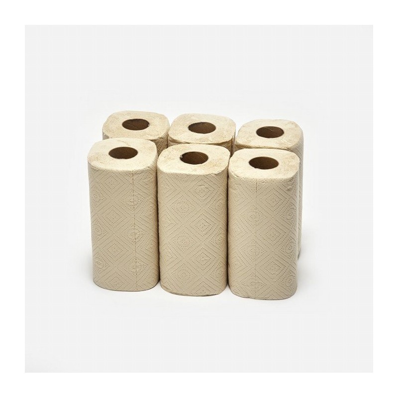 JAJU Low-dust roll kitchen towel made from bamboo_6 rolls, pulp