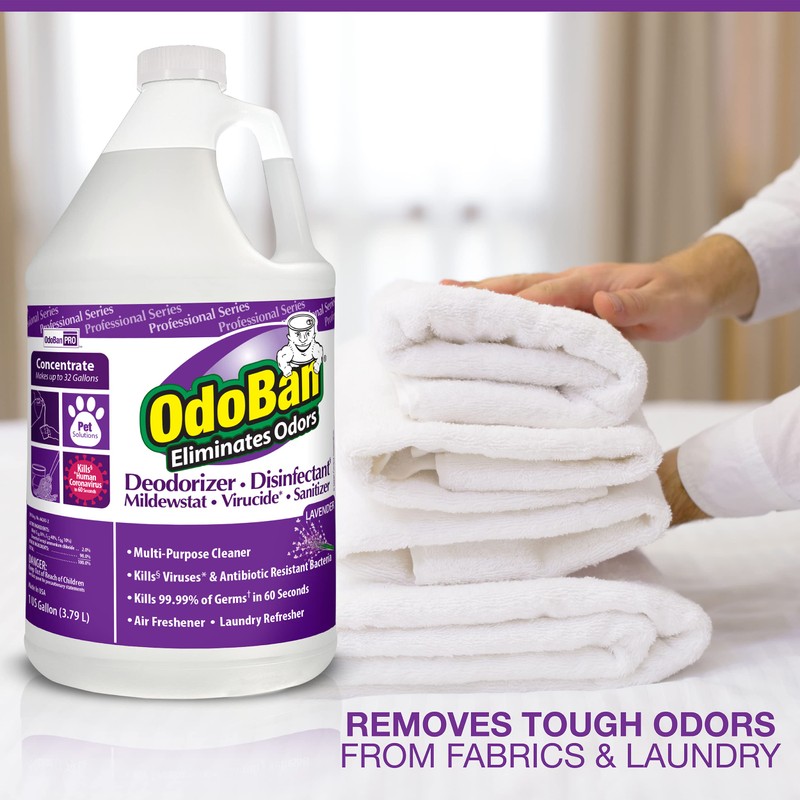 OdoBan Professional Disinfectant and Odor Eliminator Concentrate, Made in the