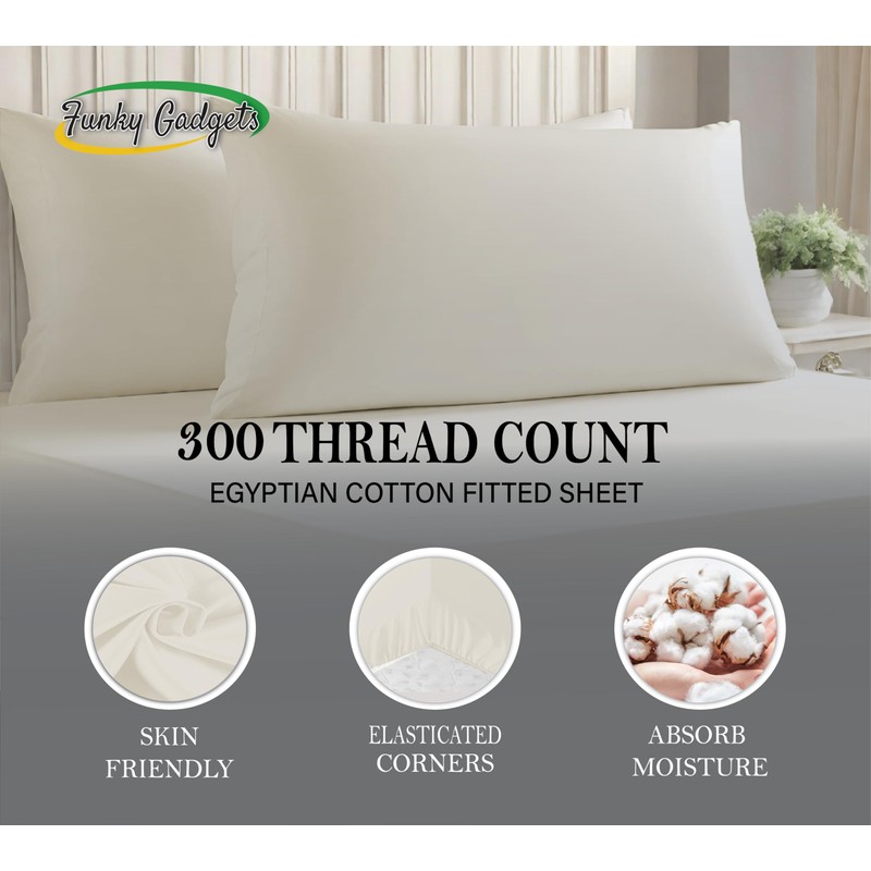 funky gadgets 100% Egyptian Cotton king size fitted sheets Extra