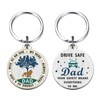 iyaone Dad Gifts from Daughter Son, Drive Safe Dad Keychain