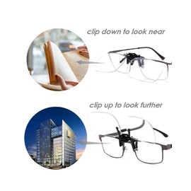 LUFF Reading Glasses Clip Anti-blue light Magnifying Glass Portable Clips(2.0X)
