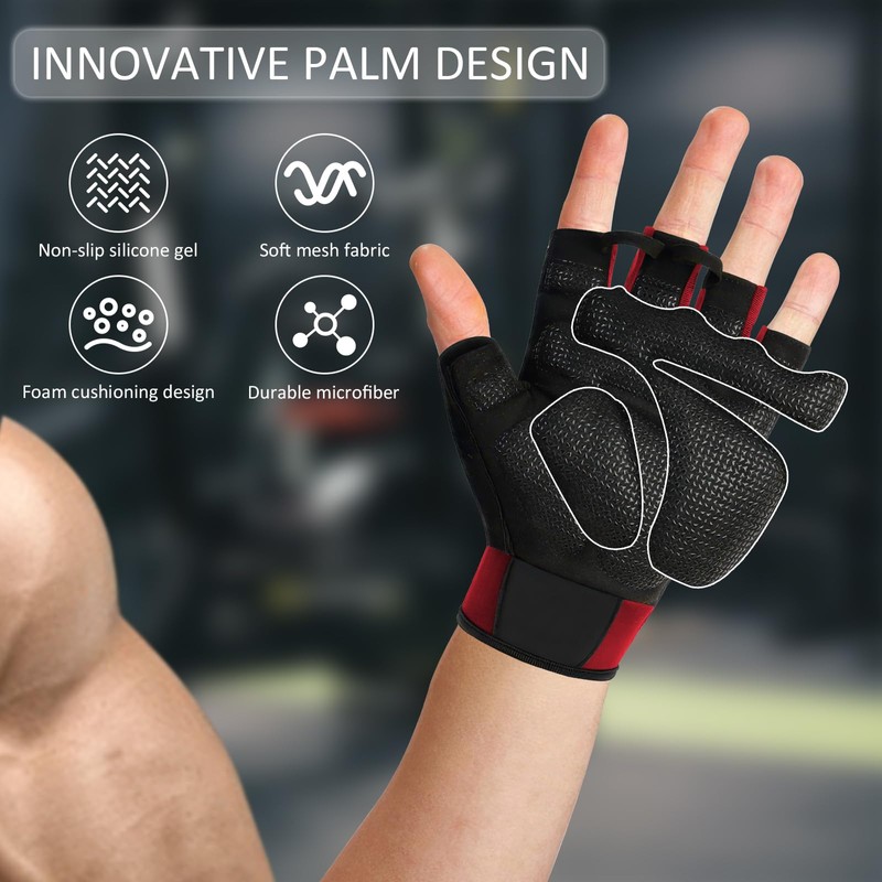 LEFAFA Workout Gloves for Men and Women, Weight Lifting Gloves