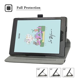 Bige for BOOX Tab Mini C Rotating Case,360 Degree Rotary Stand with Cute Pattern Cover for BOOX Tab Mini C 7.8" ePaper Tablet PC,Black