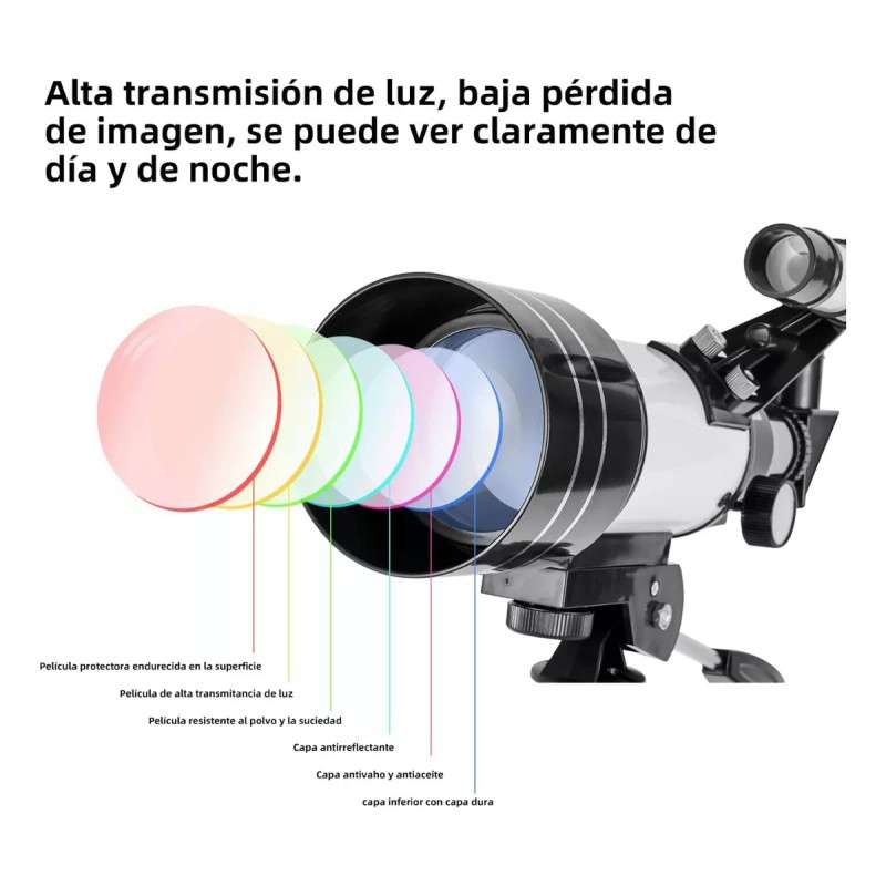 común Telescopio Astronómico Soporte Para Celular 70/300mm Hd