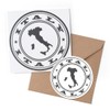 1 x Greeting Card & 10 cm Round Sticker Set