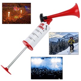 AOLINHAN Reusable Air Horn Loud Boat horn Handheld Stadium Horn Aluminum Personal Safety Air Horn Portable Pump Air Horn Loud Noise Maker Air Horn Universal (Handheld horn Red)