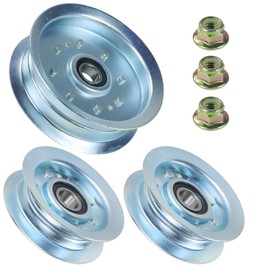 NICHEFLAG 2 Pack GY22172 Idler Pulley John Deere with GY20629 Idler Pulley John Deere Replaces GY22082 Idler Pulley John Deere, GY20110, AUC17621, GY20067 for John Deere D140, D160, LA145, E170 Deck