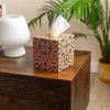 Dizzy Bee Decorative Orange Square Tissue Box Holder Cube