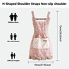 3 Pieces Aprons for Women with Pockets, Floral Kitchen Cooking