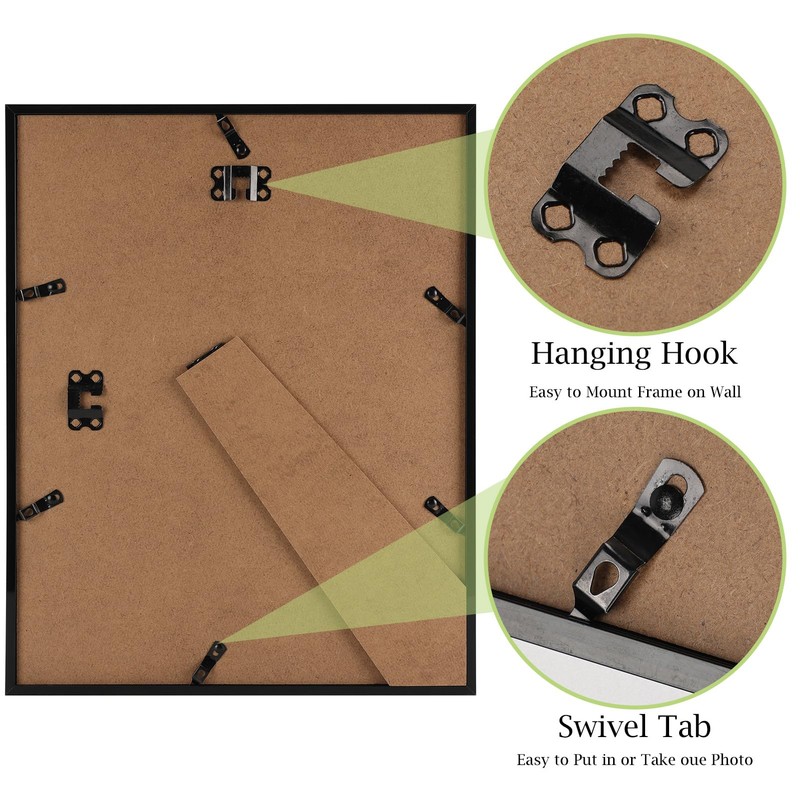 PHAREGE 5 Openings 4x6 Picture Frame Collage Black, 11x14 Poster