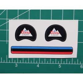 Coors Light Black Beer Football Gumball Helmets Custom DIECUT *DECAL SHEET ONLY*