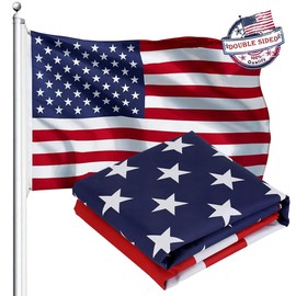 American Flag, Double Sides Priting US Flag 3x5 Ft- Upgrade 3-Ply Longest Lasting USA Flag. Heavy-Duty American Flags with Vivid Color and Brass Grommet for Outdoor & Indoor, Fade & UV Protected
