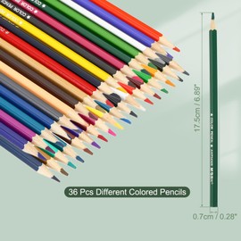 M&G 36 Colors Colored Pencils Set, 36pcs Oil Based Drawing Color Pencil Art Supplies for Beginner Adult Coloring Book Gifts with Green Pencil Holder