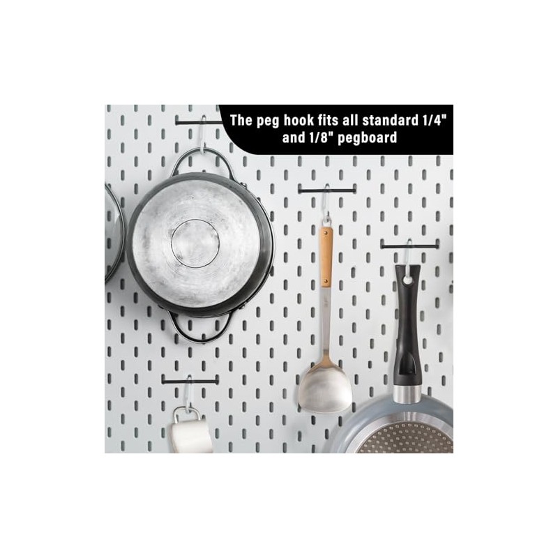 AccEncyc Black Peg Locks Plastic Pegboard Hook Locks Pegboard Display