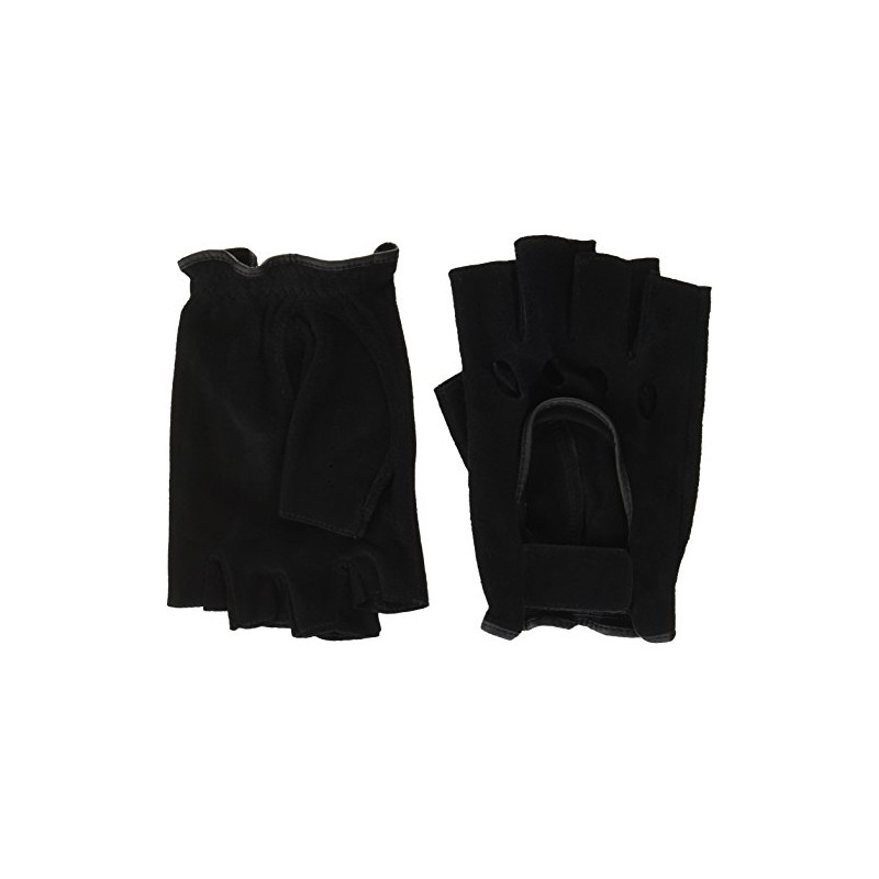 Lezax JOYFIT Sheep suede glove half finger sheep leather black