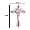 Physician Healer Caduceus Herald's Wand Entwined Serpents Winged Wall Cross