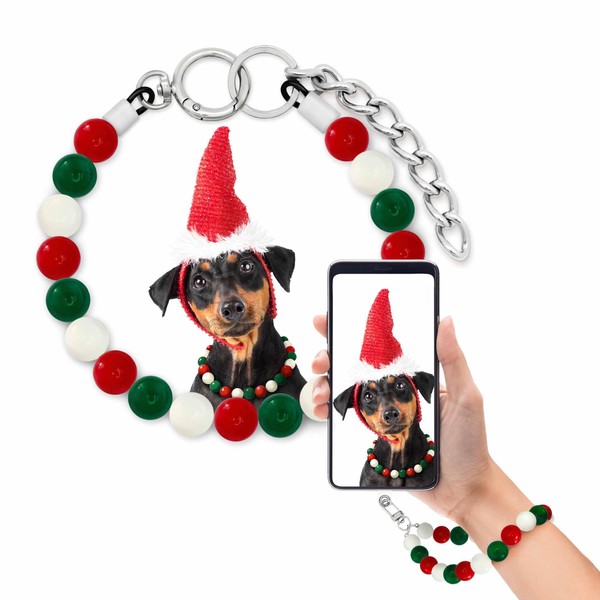 JOGIA Christmas Dog Necklace for Dogs, Matching Dog Mom's Christmas