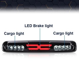 PIT66 3rd Brake Light Compatible with Chevy Silverado/GMC Sierra 1999-2006/Compatible with Chevy Silverado/GMC Sierra Classic 2007 High Mount Stop Lights Cargo Light Tercera luz de freno
