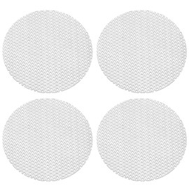 PATIKIL 3" Diameter 304 Stainless Steel Perforated Sheet, 4 Pcs 0.06" Hole 19GA Expanded Metal Mesh Round Slices Plate Screen Decorative Meshes for Ventilation Grill Smoking, Silver Tone
