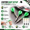 QIHAWN 9Pcs 2g Brass Dart Weight Adders, 2BA Thread for