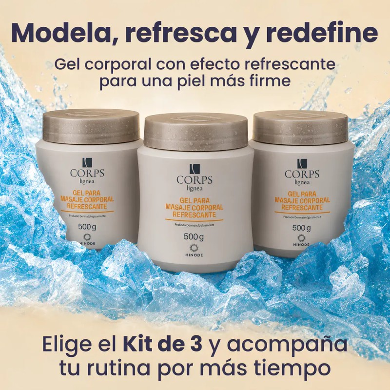 Hinode Kit 3 Gel Corps Gelcorps Moldeador Reductor Corporal