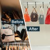 Purse Hanger for Closet,Unique S-Shaped Twist Design Sponge Anti Scratch