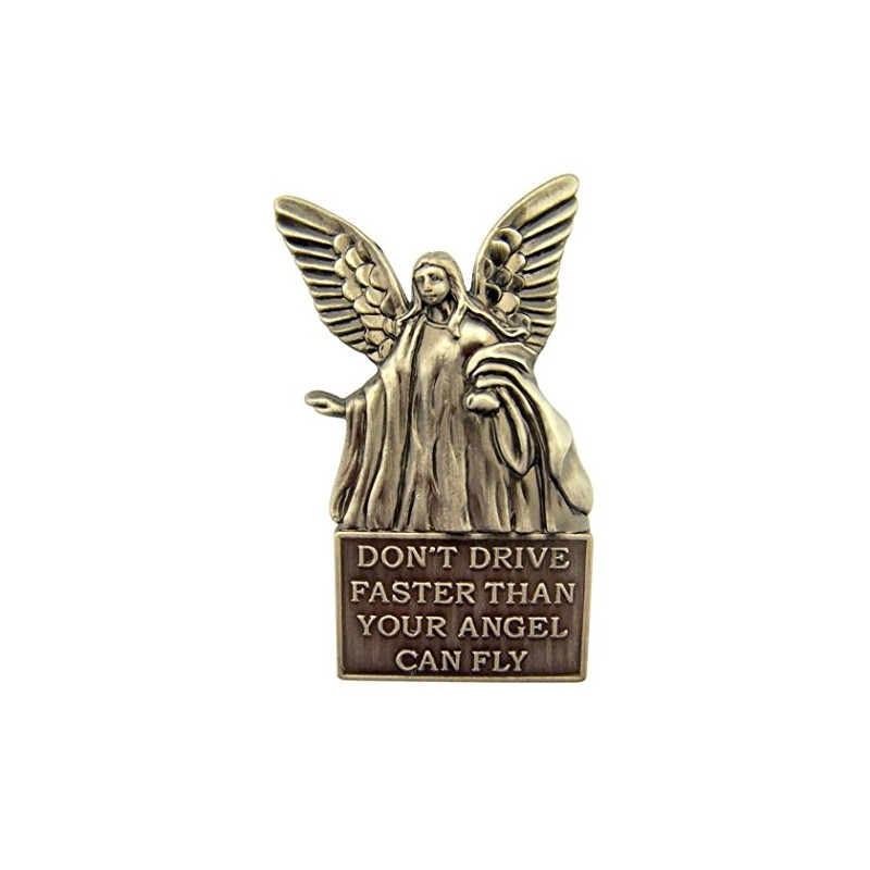 Pewter Don't Drive Faster Than Your Angel Can Fly Visor