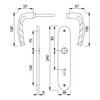 Hoppe Atlanta (Langschild) Doorknob, Aluminium Nature for Indoor, Doorknob-Trimming, Profile