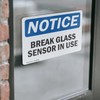 (2 Pack) Glass Break Sensor In Use OSHA Notice Sign