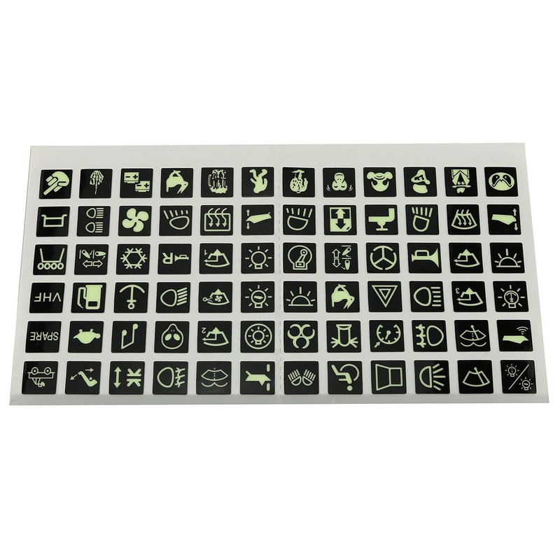 DGZZI Rocker Switch Label Decal 120PCS Night Glow Graphic Text