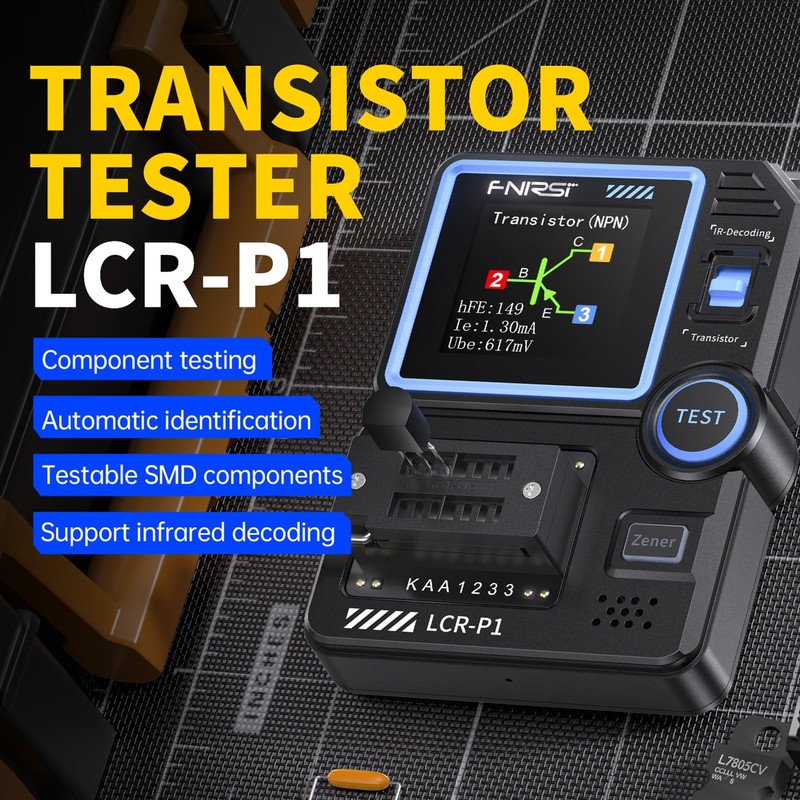 Jadeshay Transistor Tester, Multifunctional Transistor Capacitor Tester SMD Electronic Component