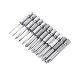 Fongmore 12Pcs 50mm Phillips Cross Head Screwdriver Bit Set 1/4 Inch Hex Shank Magnetic Cross Head Screw Driver Bit